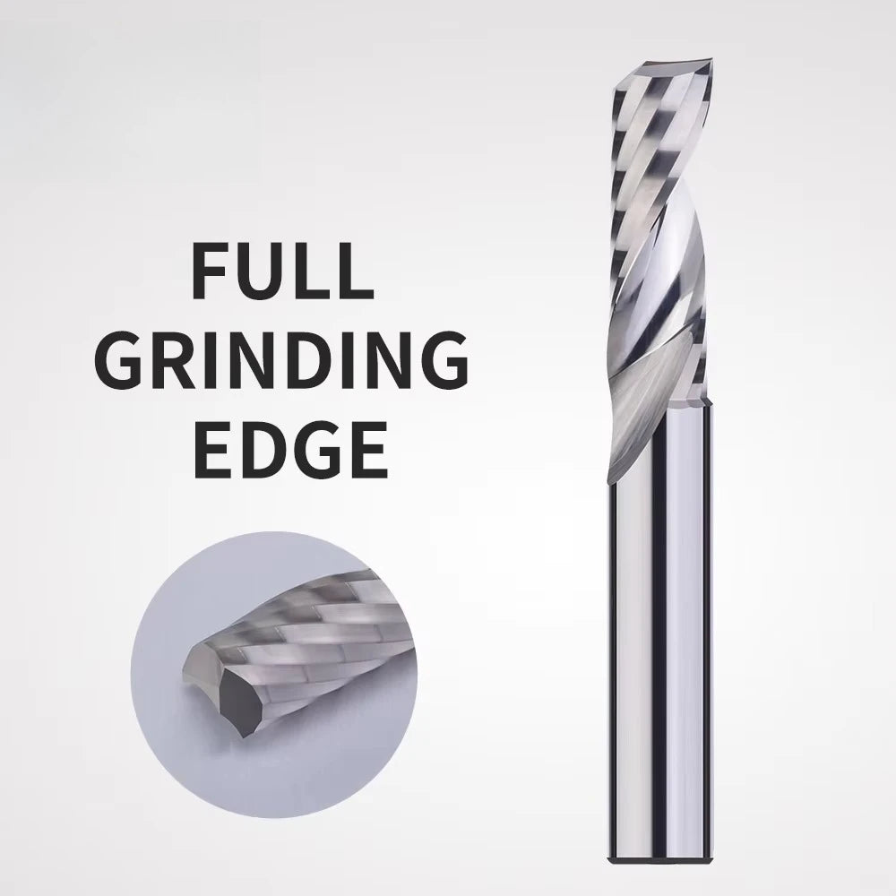 5A carbide single DLC coating flute end mill for woodworking tools aluminum cutting tool cnc milling cutter Wood milling cutter