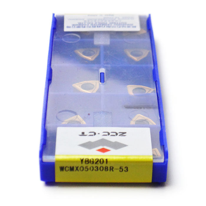 1BOX CNC Lathe Cutting Tool Milling Cutter 100% Original ZCC•CT Carbide inserts WCMX050308R-53 YBG201