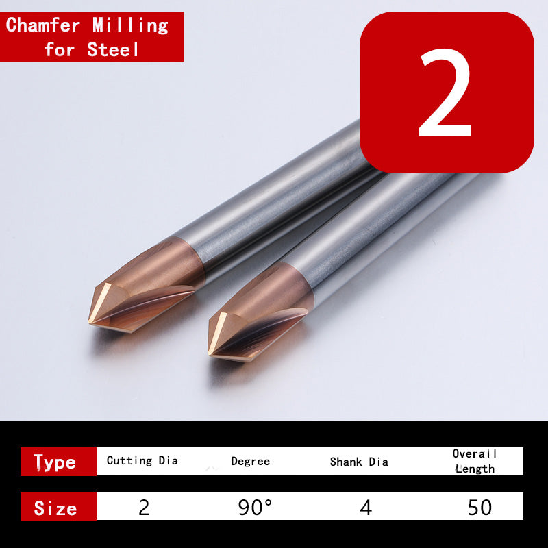 HRC55 Chamfer Milling Cutter Carbide Corner Countersink Chamfering Mill Deburring Edges V Grove Router 90 Degree for Steel