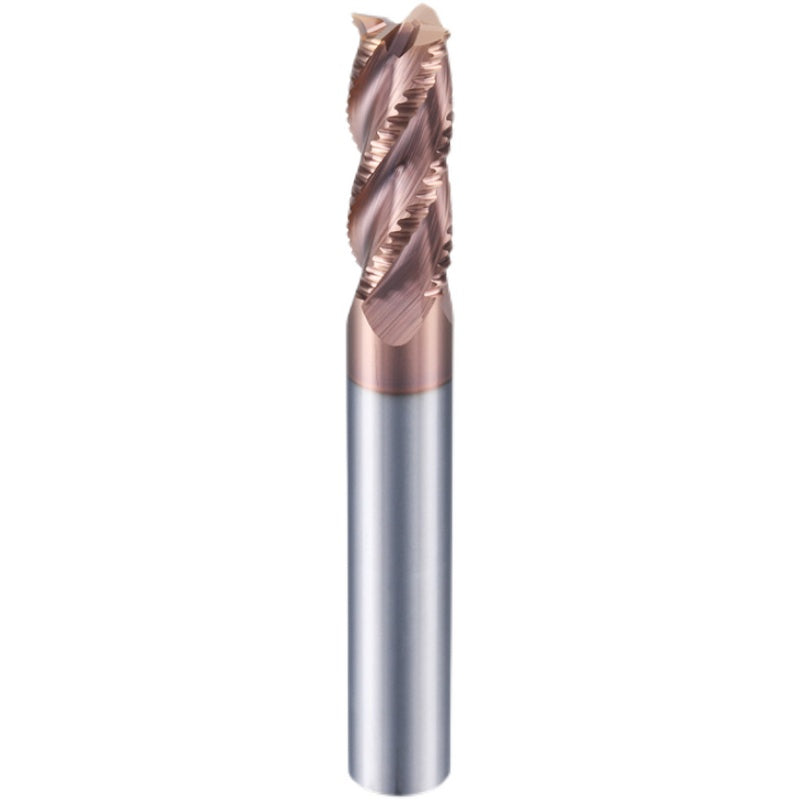 Roughing End Mill HRC55 Solid Carbide 3 Flutes 4 Teeth for Steel Iron MDF Fiberglass Acrylic Wood Copper Plastic
