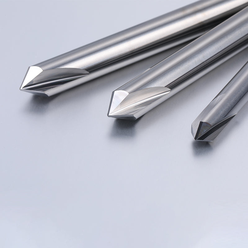 HRC55 Chamfer Milling Cutter Carbide Corner Countersink Chamfering Mill Deburring Edges V Grove Router 90 Degree for Aluminum