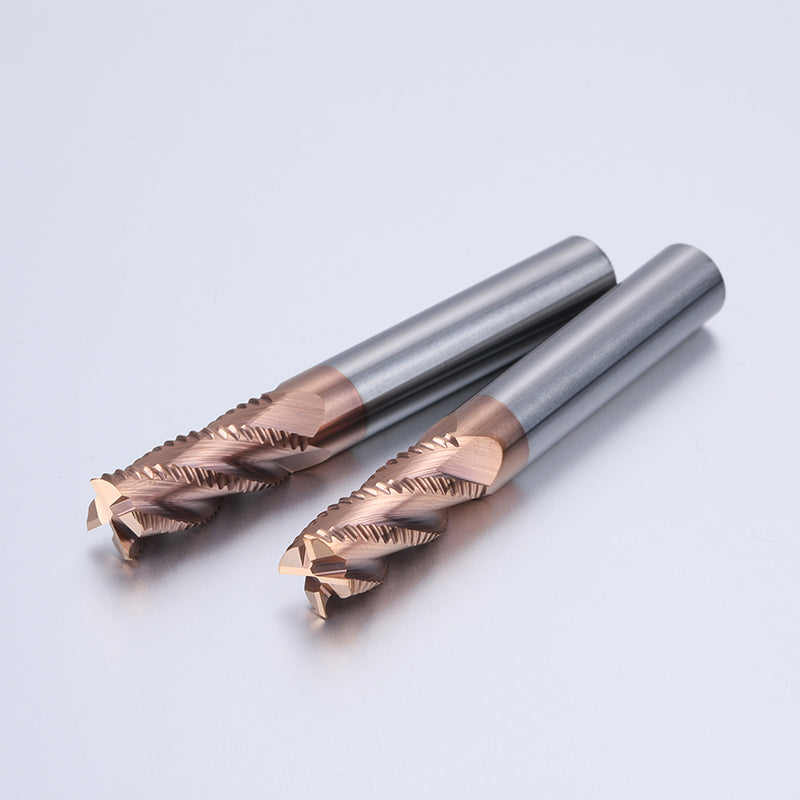 Roughing End Mill HRC55 Solid Carbide 3 Flutes 4 Teeth for Steel Iron MDF Fiberglass Acrylic Wood Copper Plastic
