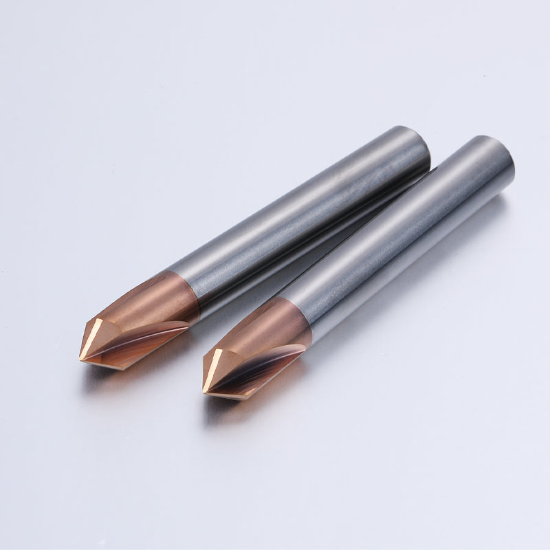 HRC55 Chamfer Milling Cutter Carbide Corner Countersink Chamfering Mill Deburring Edges V Grove Router 90 Degree for Steel