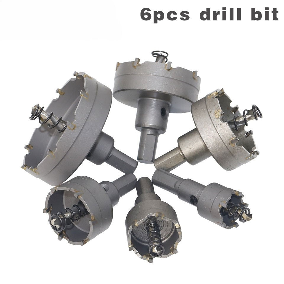 6-Piece set of high-quality stainless steel hole openers, carbide hole openers, metal reaming drills