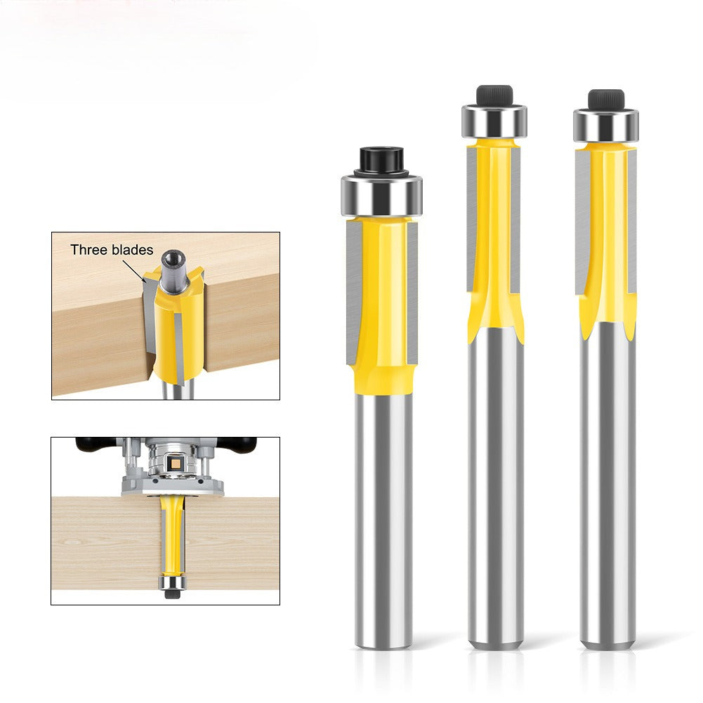 Three-blade trimming knife woodworking router milling woodworking milling cutter trimming machine milling cutter imitation slotting knife trimming knife