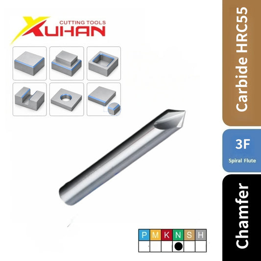 Chamfer Carbide End Mill for Aluminium TiSiN HRC55