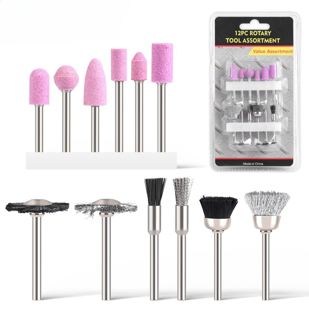 12Pcs grinding head electric grinder accessories, group set, electric grinding head cutting and polishing combination grinding wheel grinding head