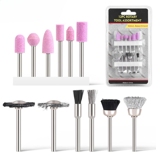 12Pcs grinding head electric grinder accessories, group set, electric grinding head cutting and polishing combination grinding wheel grinding head