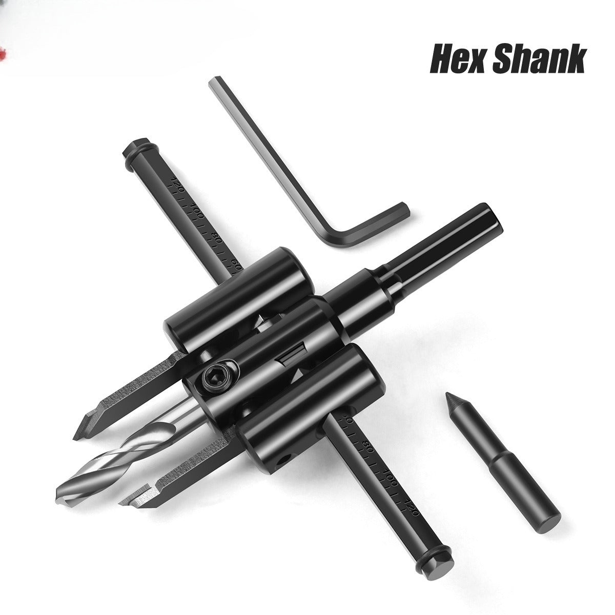 DIY adjustable aircraft type hole opener, audio reamer, woodworking plastic spotlight hole opening, integrated ceiling hole opener