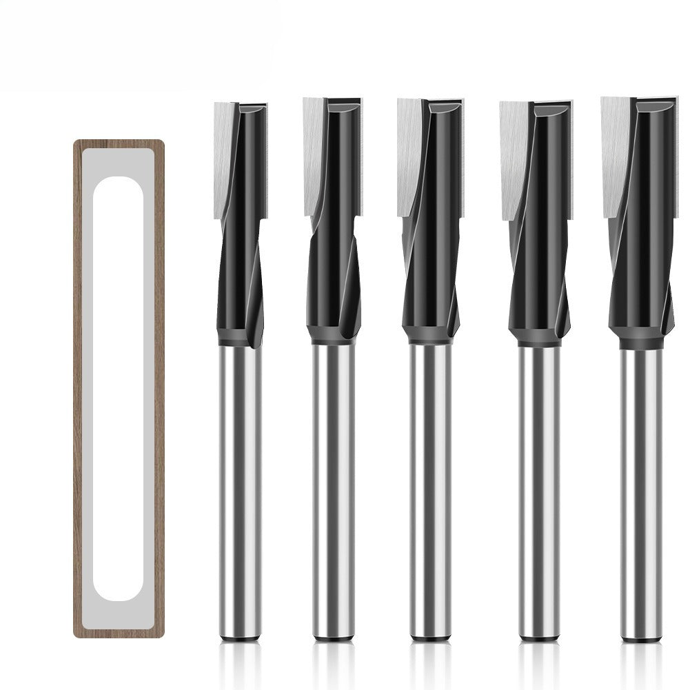 Door keyhole lengthened slotting milling cutter Bottom cutter Spiral mortise cutter Door panel Daluo electromechanical woodworking milling cutter