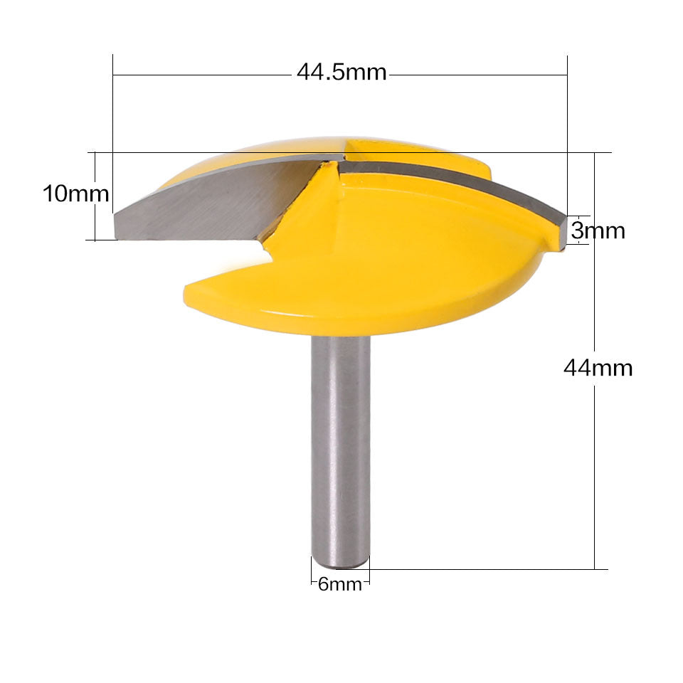6 handle thin flat bottom cutter woodworking milling cutter slotting cutter trimming machine cutter head engraving machine bakelite gong cutter