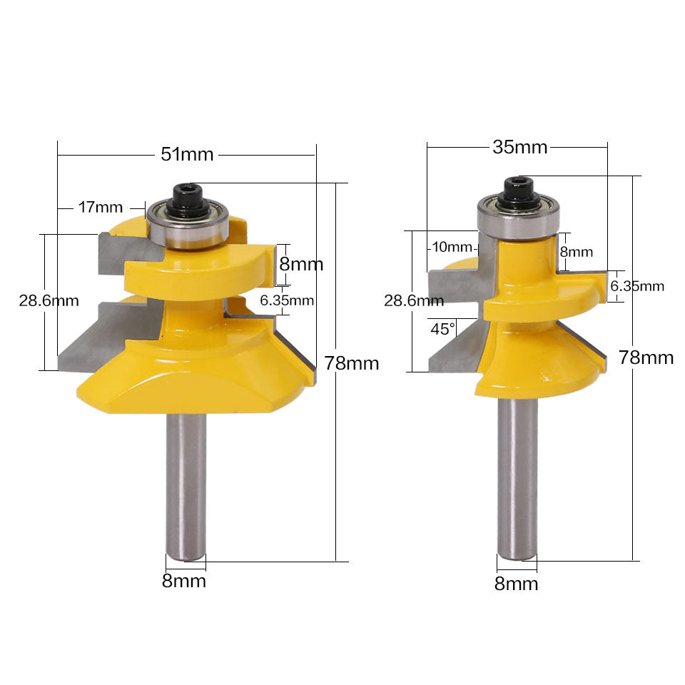 8 handle frame edge tenon knife Wood milling cutter High-grade frame edge tenon knife Puzzle cutter Floor cutter Woodworking engraving machine Milling cutter