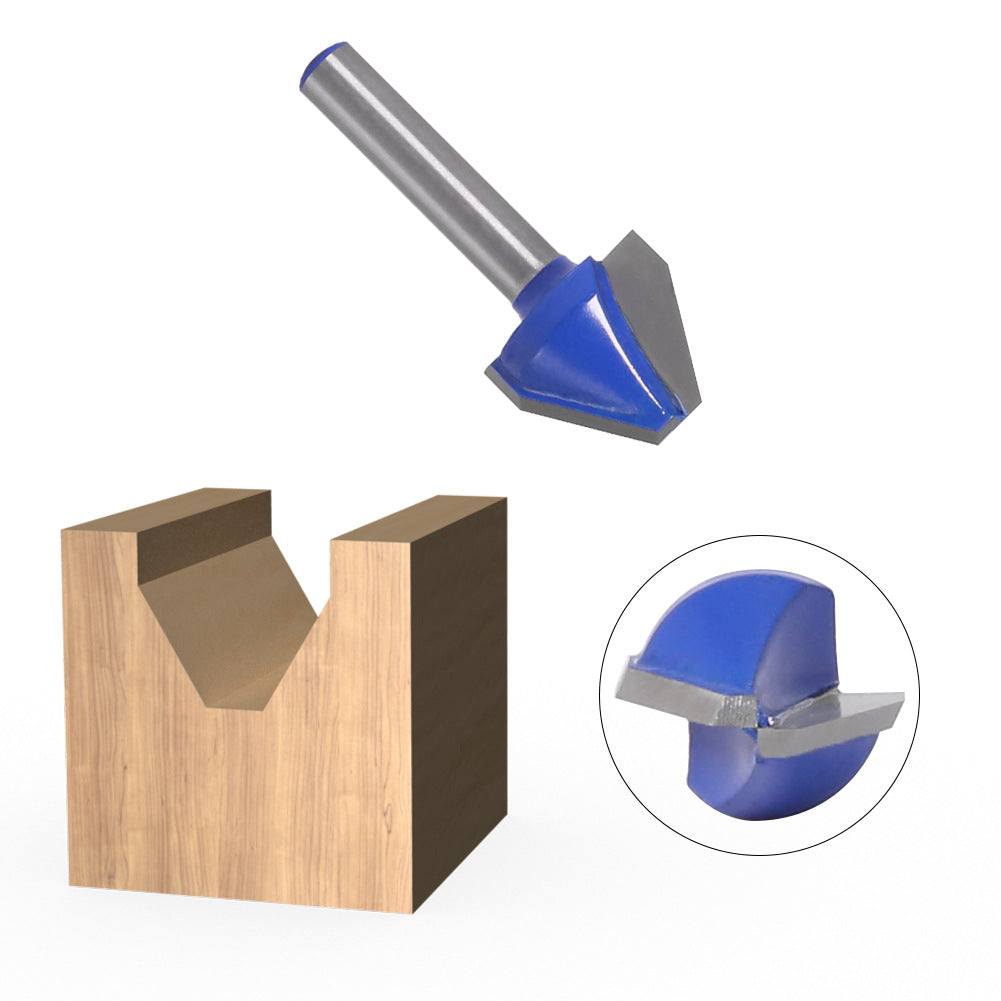 60 degree flat bottom V-shaped knife woodworking milling cutter slotting knife notch knife trimming machine cutter head 60 ° groove
