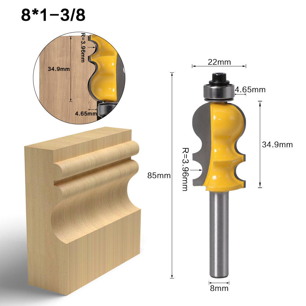 8Mm handle 5 pcs woodworking line armrest knife lace knife line knife cabinet door top line knife engraving machine engraving machine milling cutter