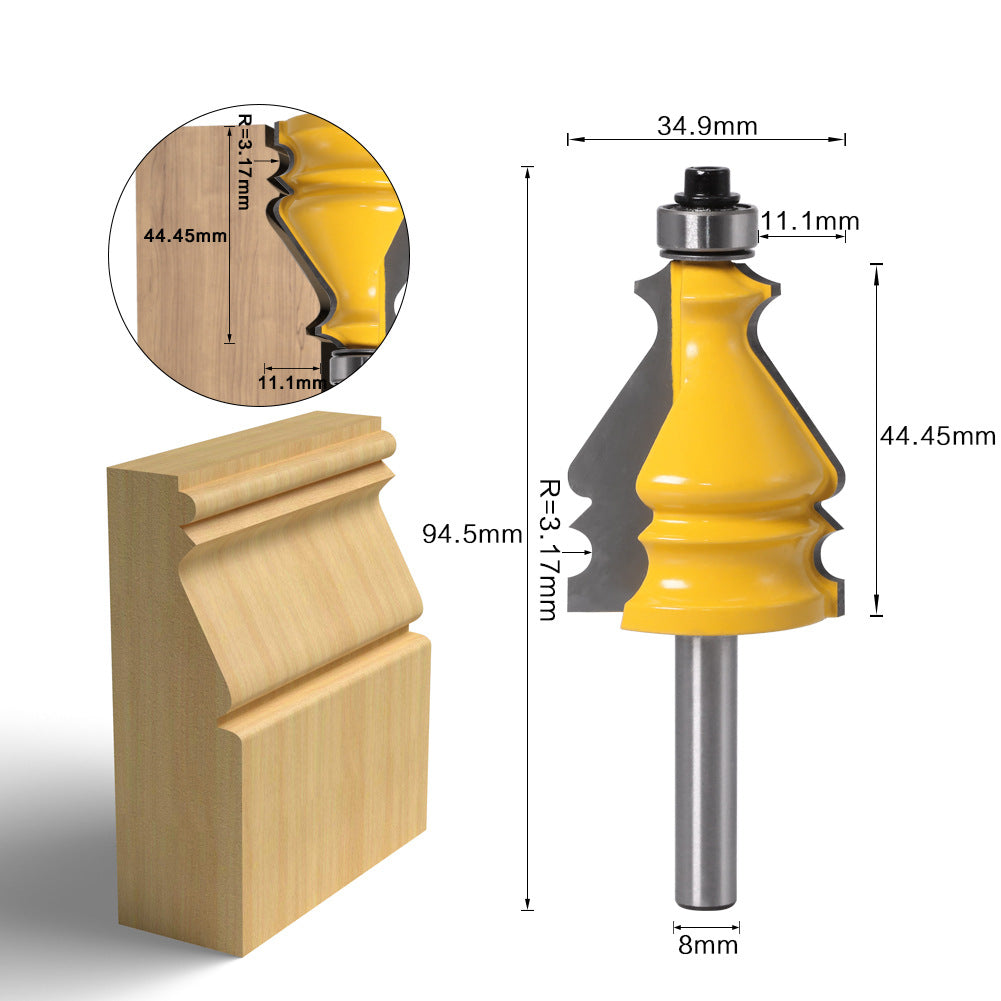 8Mm handle 5 pcs woodworking line armrest knife lace knife line knife cabinet door top line knife engraving machine engraving machine milling cutter
