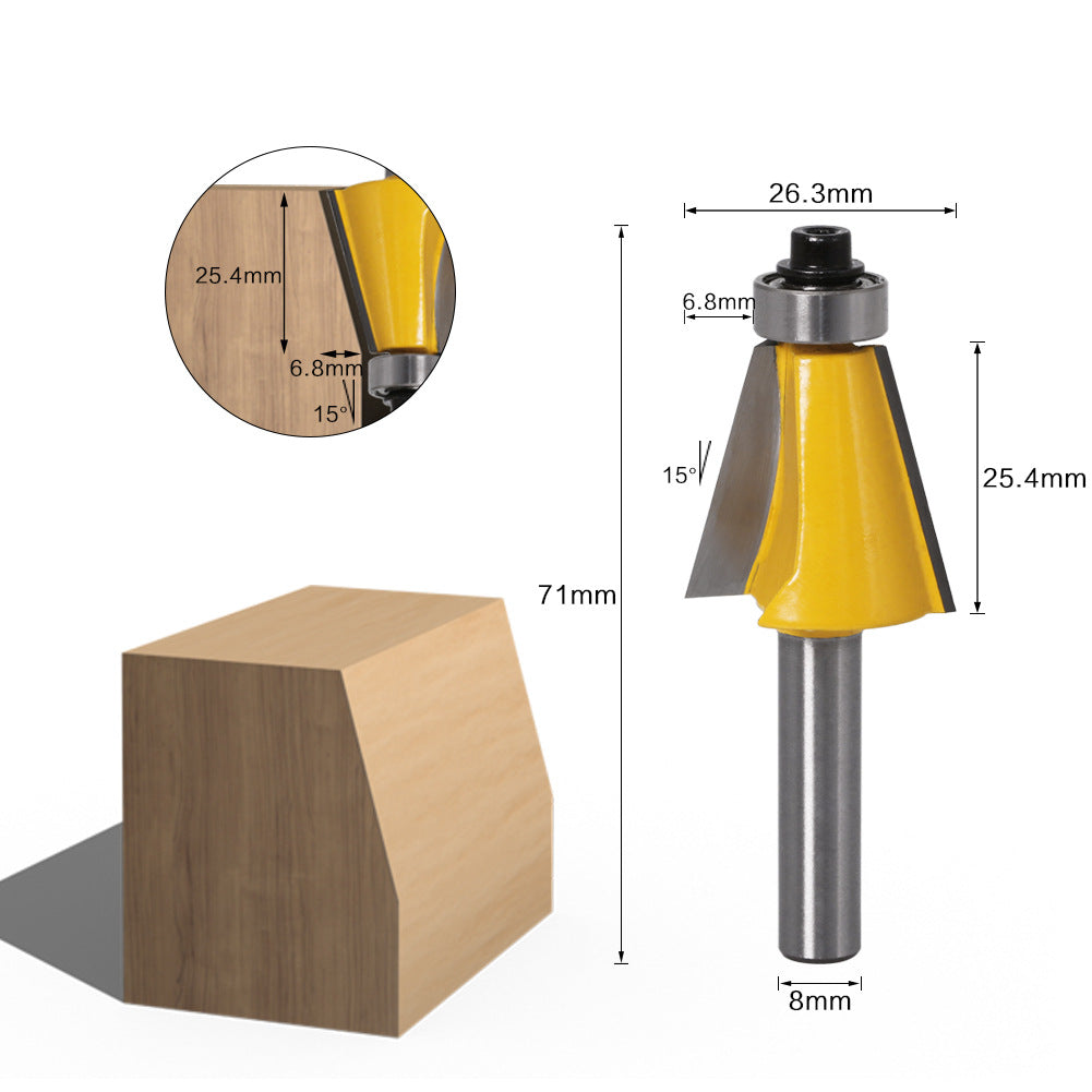 High-grade 8-handle bevel knife bevel knife bevel knife woodworking milling cutter 15 degrees 22.5 degrees 30 degrees bevel knife