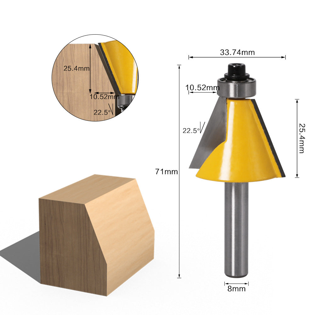 High-grade 8-handle bevel knife bevel knife bevel knife woodworking milling cutter 15 degrees 22.5 degrees 30 degrees bevel knife