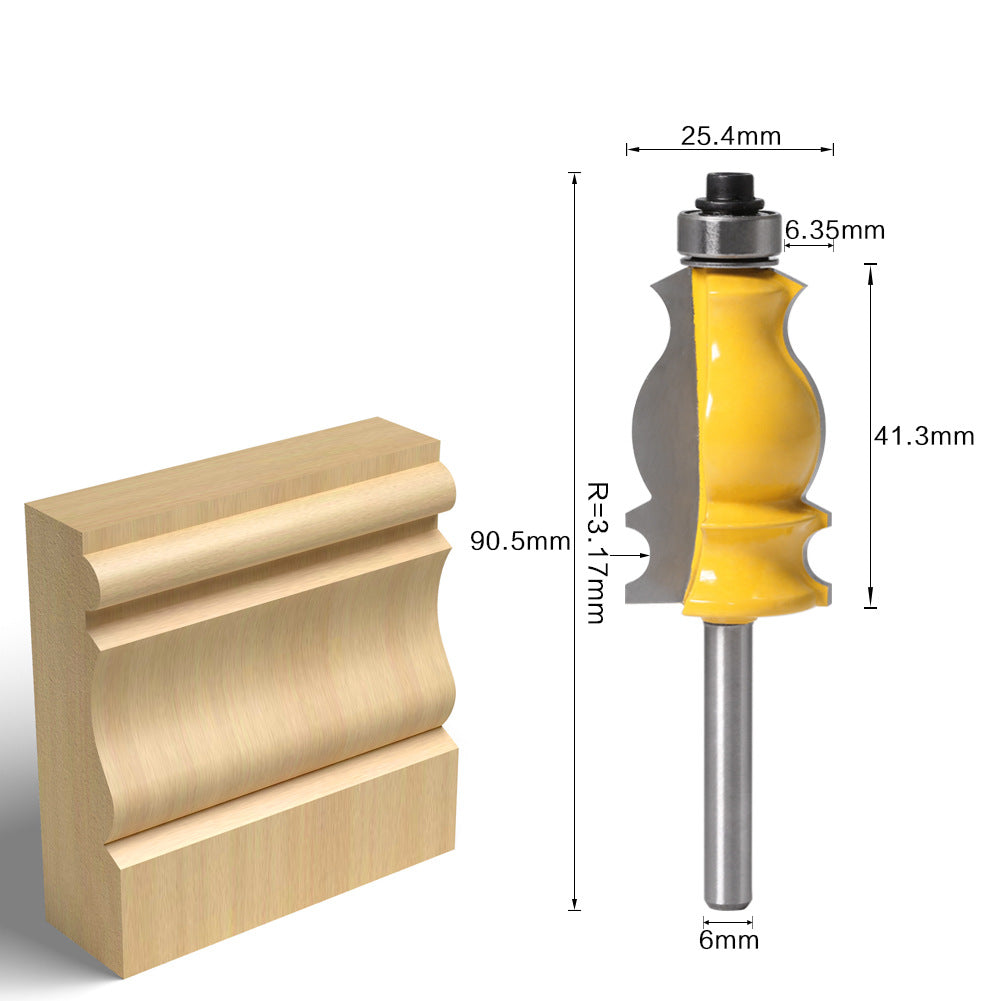 6Mm handle fishtail armrest knife woodworking knife trimming knife engraving machine woodworking milling cutter lace knife ceiling line knife
