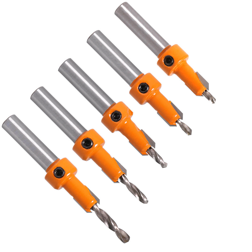 Woodworking Sink Hole Drilling Taper Hole Drilling Alloy Head Screw Step Drilling Wood Self-Tapping Screw Installation Step Drilling