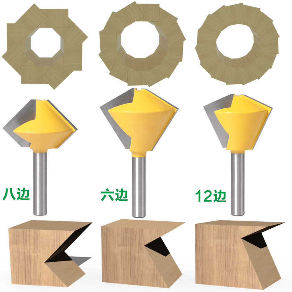Multilateral tenon cutter Woodworking milling cutter, jigsaw cutter, hexagonal octagonal twelve-sided tenon cutter Barrel cutter
