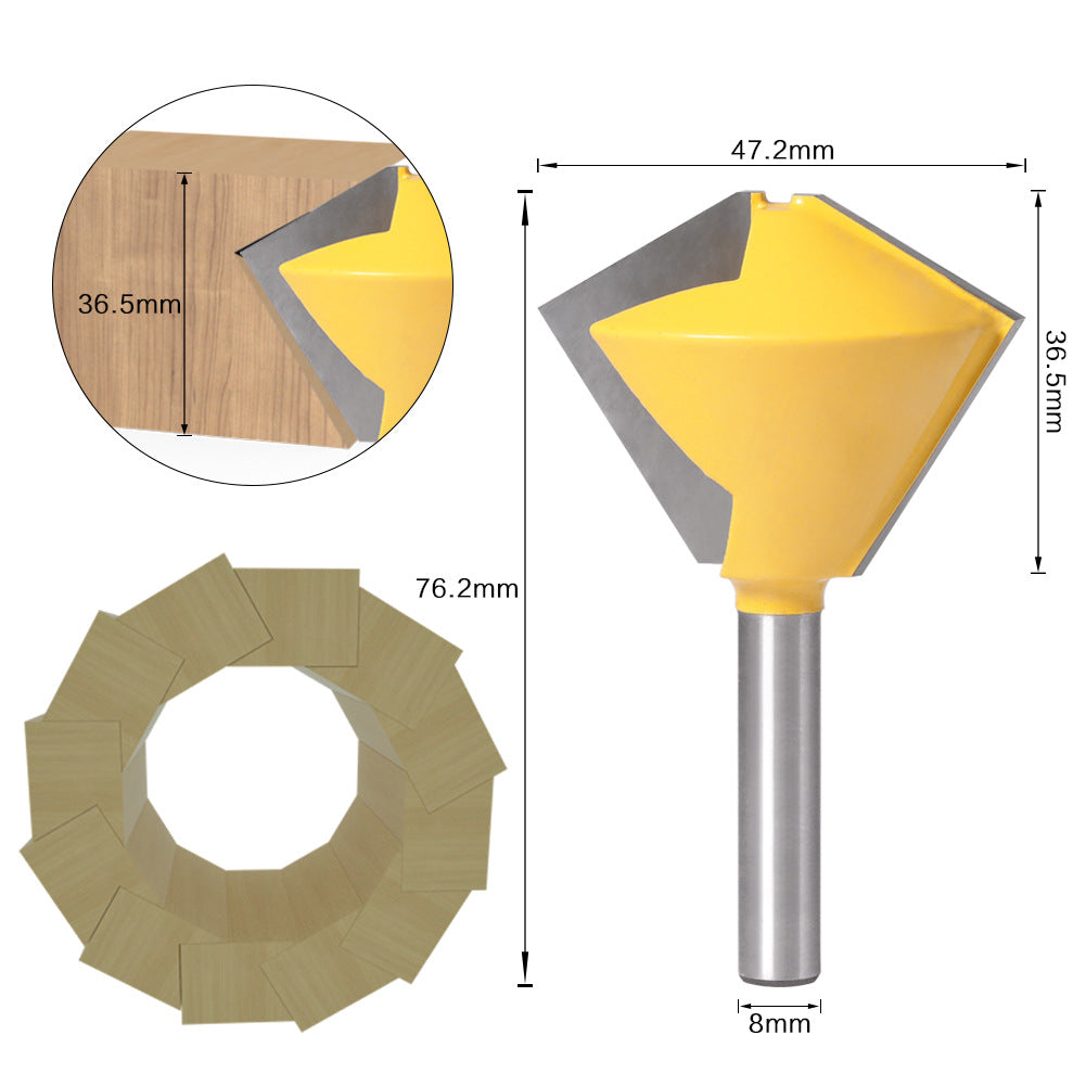 Multilateral tenon cutter Woodworking milling cutter, jigsaw cutter, hexagonal octagonal twelve-sided tenon cutter Barrel cutter