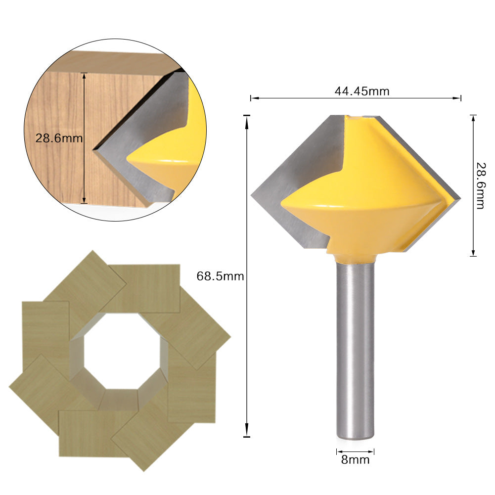 Multilateral tenon cutter Woodworking milling cutter, jigsaw cutter, hexagonal octagonal twelve-sided tenon cutter Barrel cutter