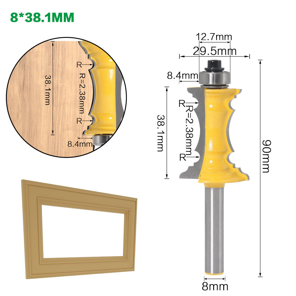 8Mm handle drawer face frame panel knife armrest knife cabinet door knife kitchen door knife woodworking router
