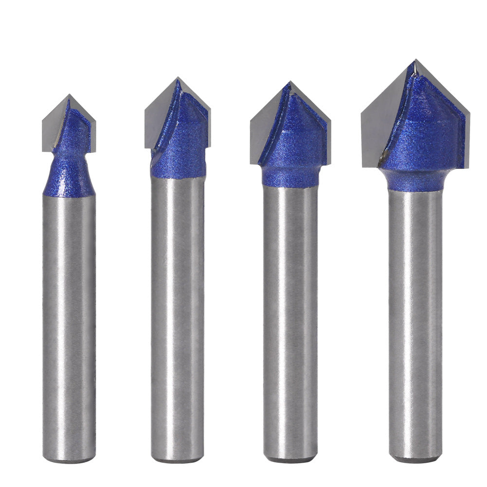 Professional grade 90-degree V-shaped knife woodworking milling cutter trimming machine cutter head aluminum-plastic panel slotting integrated wall folding knife