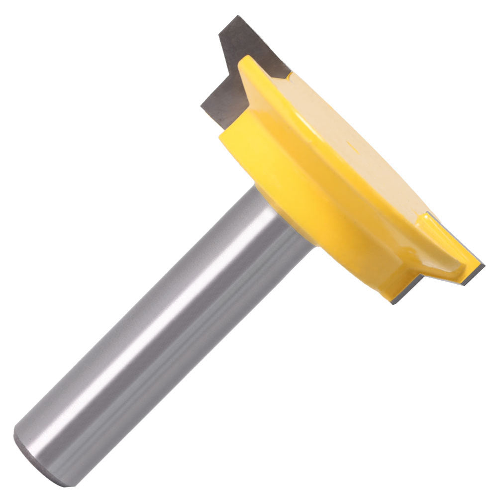 Woodworking milling cutter, carving cutter, drawer lock cutter, drawer cutter, high-grade drawer tenon cutter 1/2X50.8MM yellow