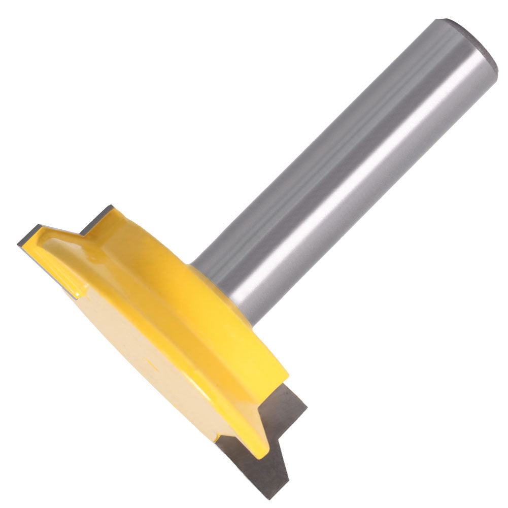 Woodworking milling cutter, carving cutter, drawer lock cutter, drawer cutter, high-grade drawer tenon cutter 1/2X50.8MM yellow