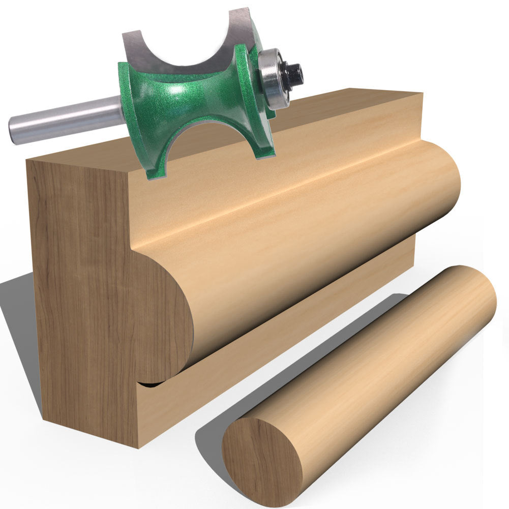 8Mm handle woodworking tool bakelite gong milling knife trimming machine with bearing positive semicircular knife round wooden stick arc trimming edge