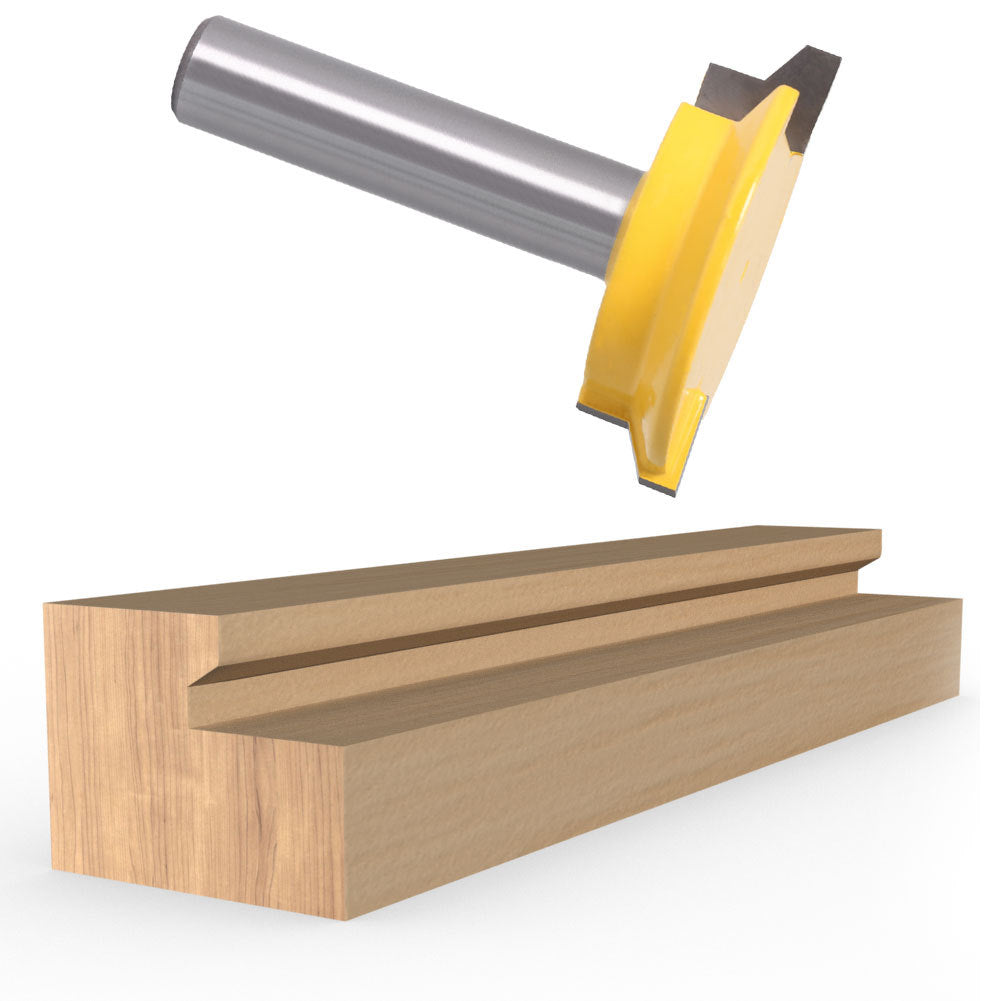 Woodworking milling cutter, carving cutter, drawer lock cutter, drawer cutter, high-grade drawer tenon cutter 1/2X50.8MM yellow
