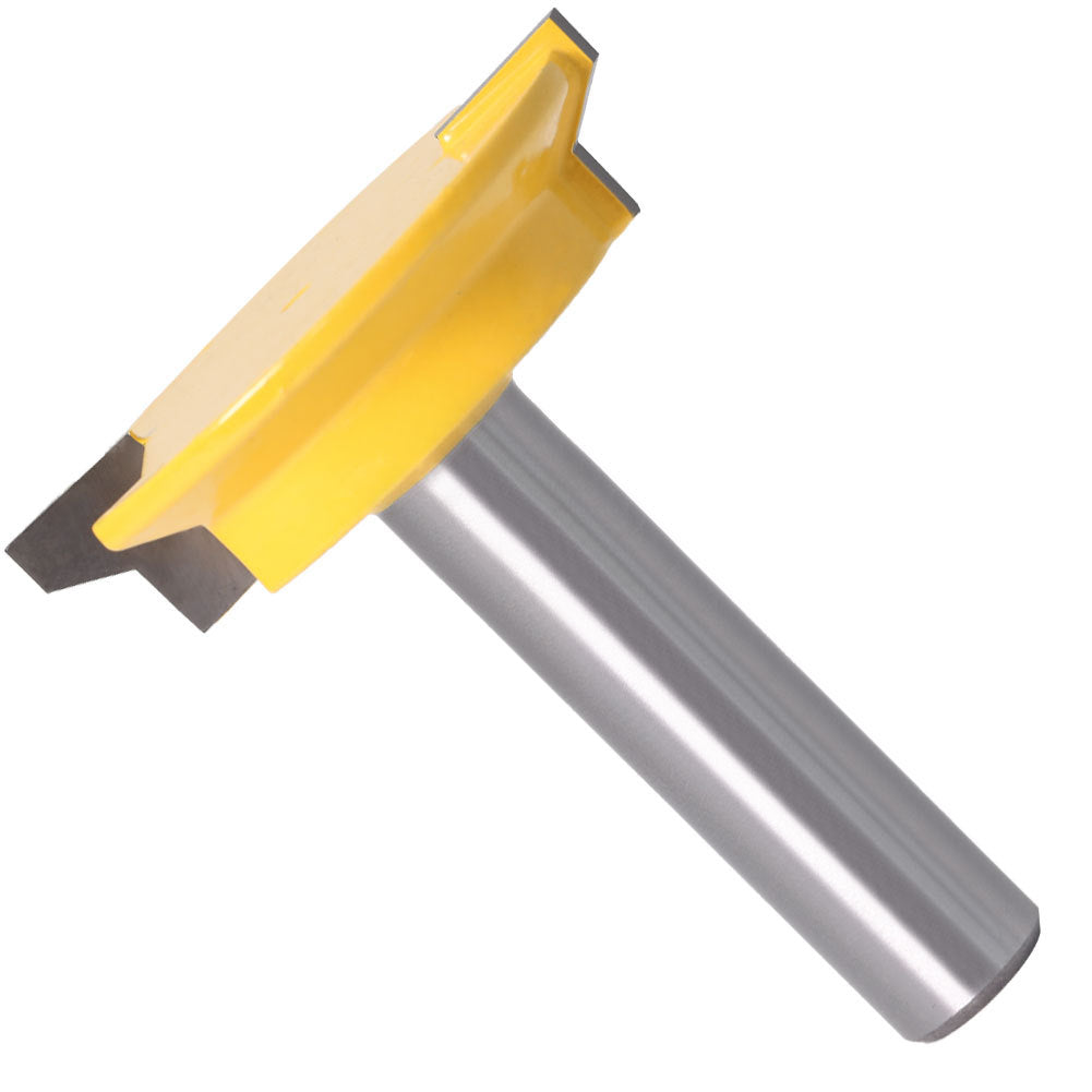 Woodworking milling cutter, carving cutter, drawer lock cutter, drawer cutter, high-grade drawer tenon cutter 1/2X50.8MM yellow