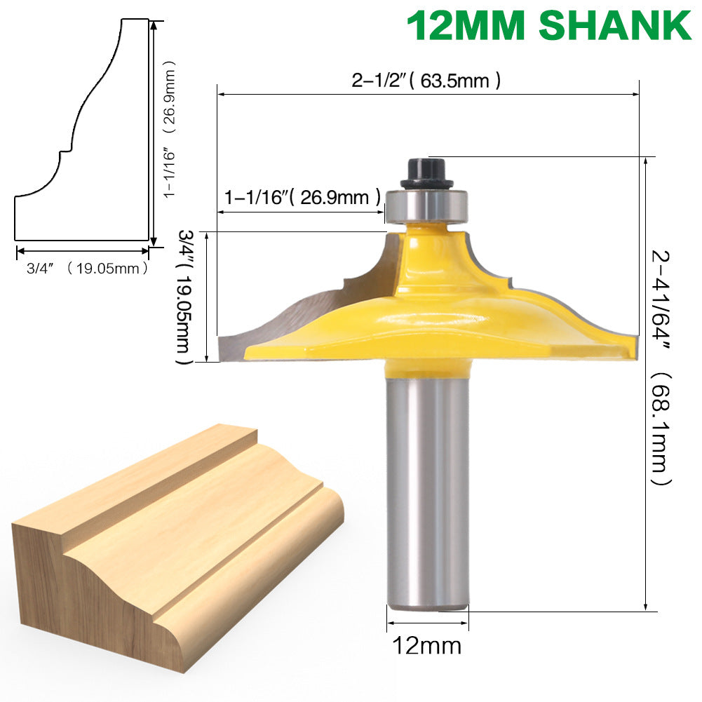 High-grade 1/2 tool holder, woodworking milling cutter, rounded corner sensitive knife, line knife, lace knife, carving knife