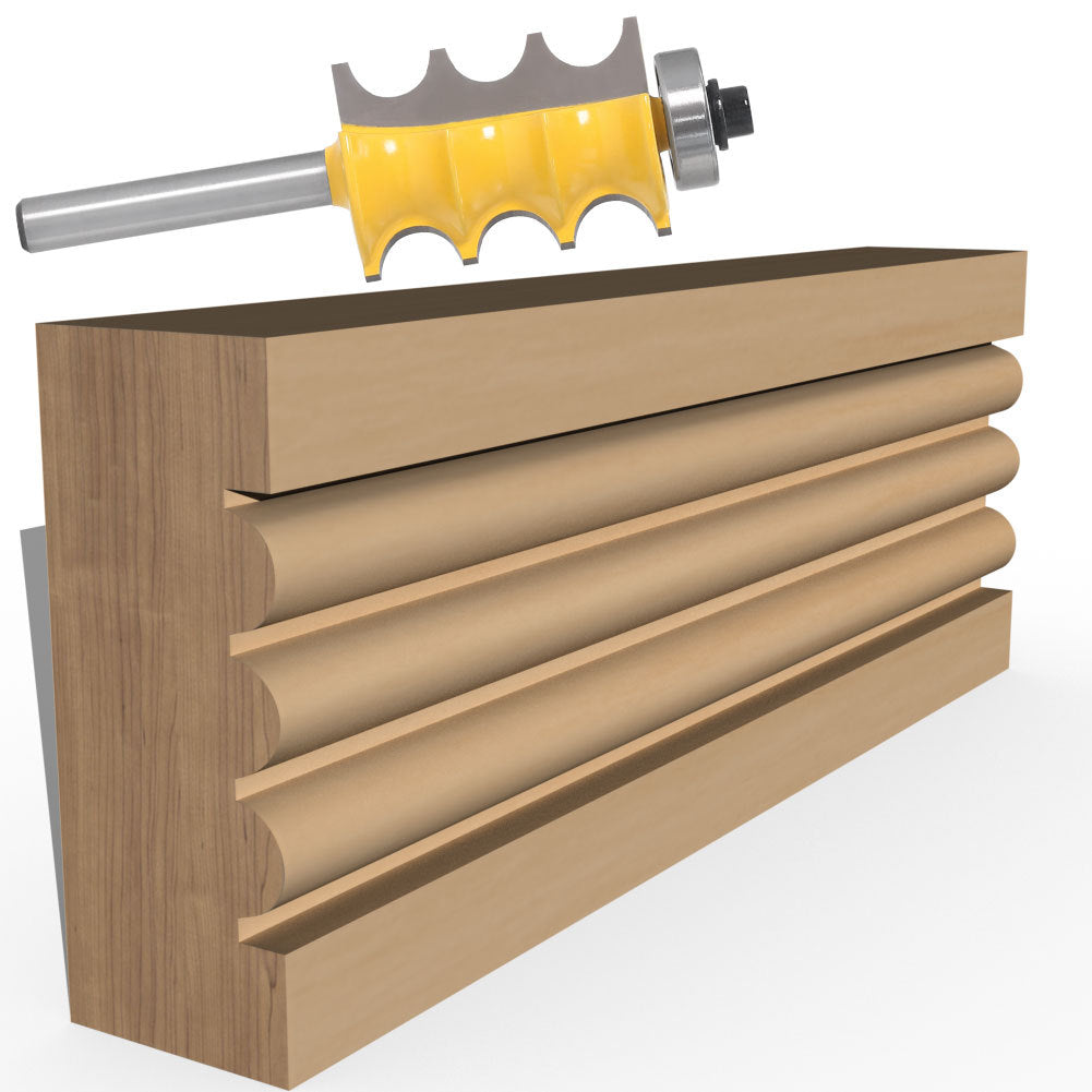 Three bead knife 1/4 handle trimming machine engraving machine gong knife line knife