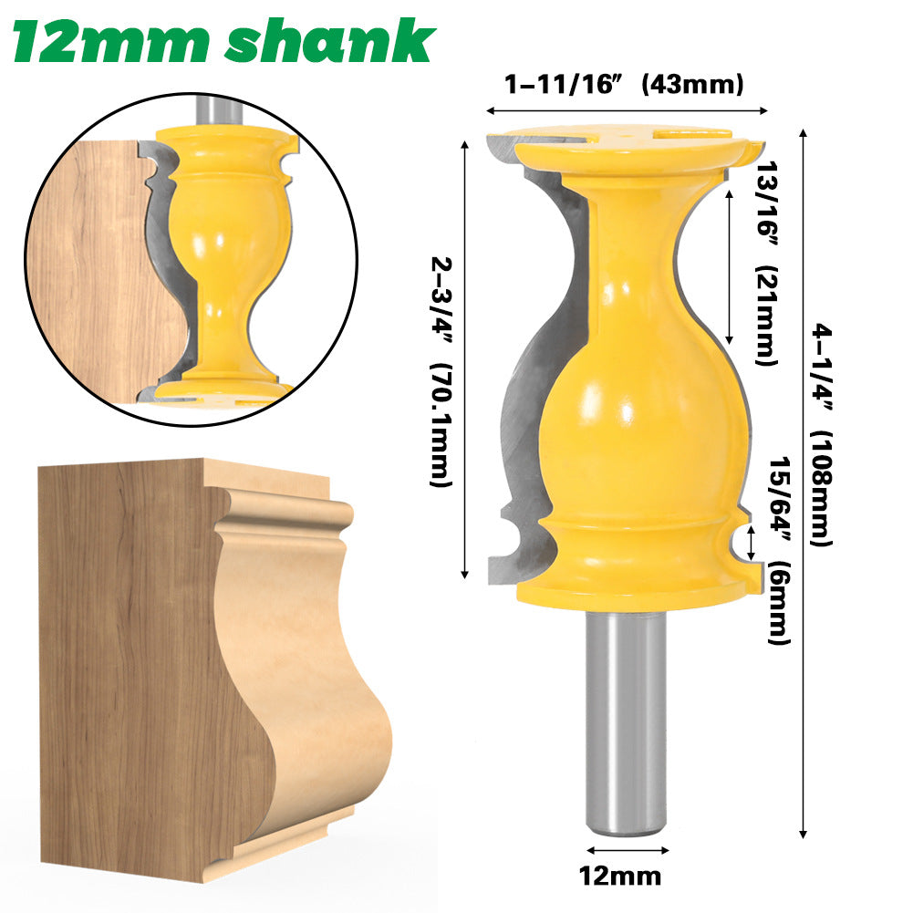 Woodworking milling cutter line knife female foot line knife wall protection board knife S type armrest knife ceiling line knife woodworking line knife