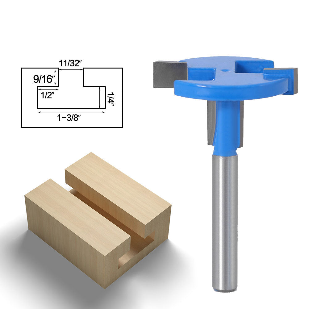 Straight edge T-knife notch cutter T-slot cutter Hook notch milling cutter 1/4 handle