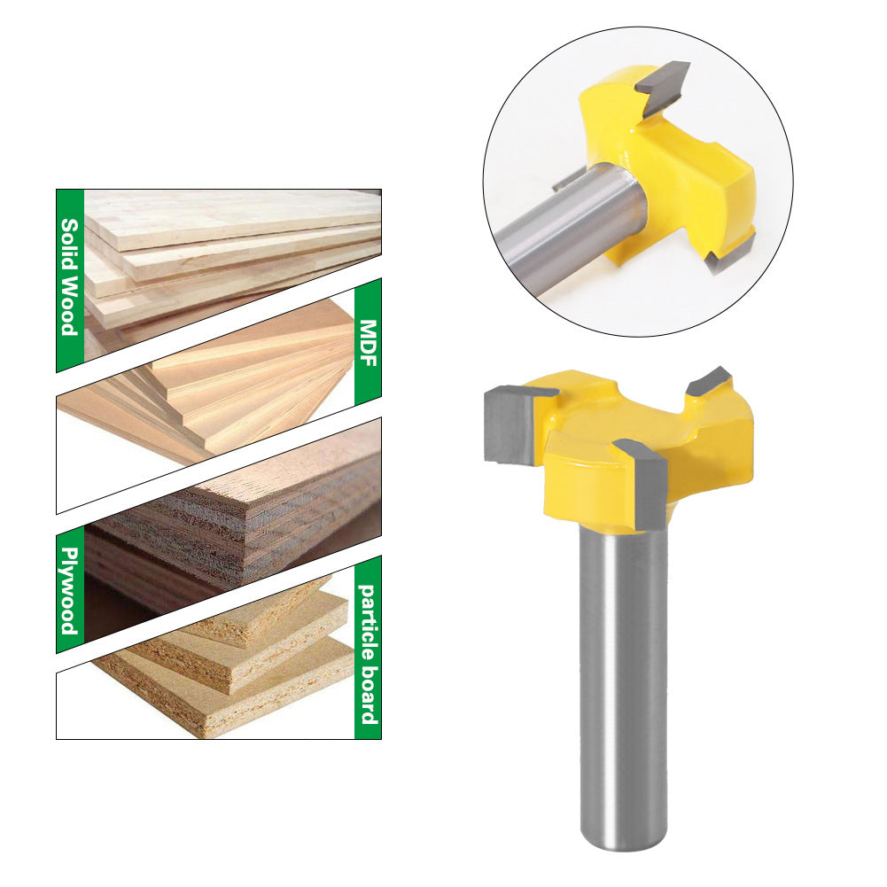 3-blade T-knife 8-handle slotting knife Bottom cleaning knife Slotting knife Large diameter slotting knife Woodworking milling cutter T-slot knife