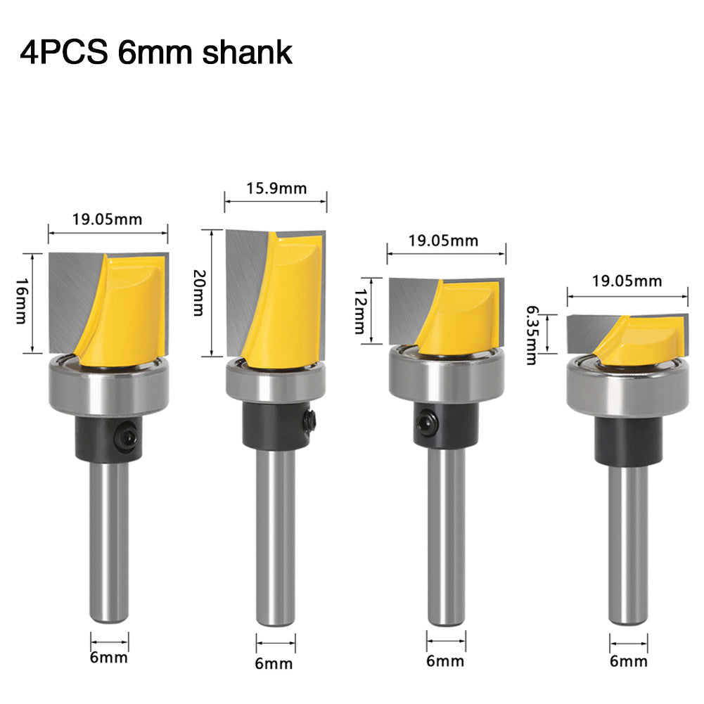 4-Piece imitation bottom cleaning knife Large diameter slotting knife Scraper bottom knife Grooving knife Edge trimming machine tool head Woodworking milling cutter