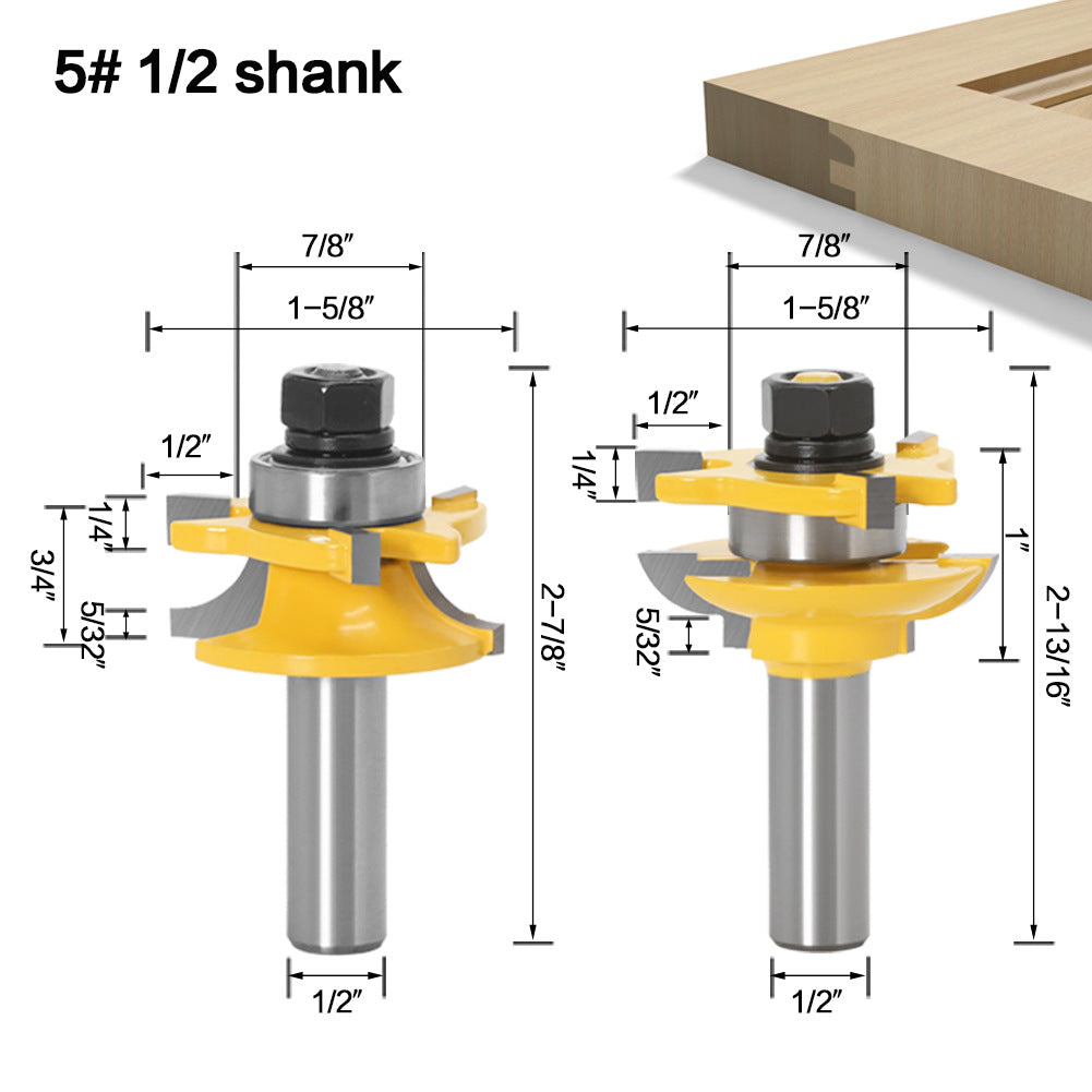 12 handle 1/2 handle 2-piece set of tenon knives Woodworking knives Cabinet door panel knives, door and window tenon knives Large family West tenon knives