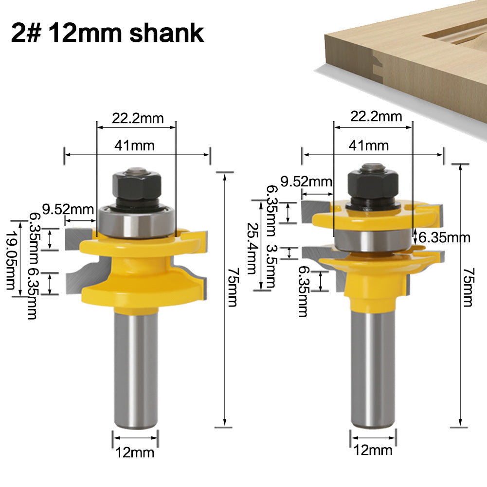 12 handle 1/2 handle 2-piece set of tenon knives Woodworking knives Cabinet door panel knives, door and window tenon knives Large family West tenon knives