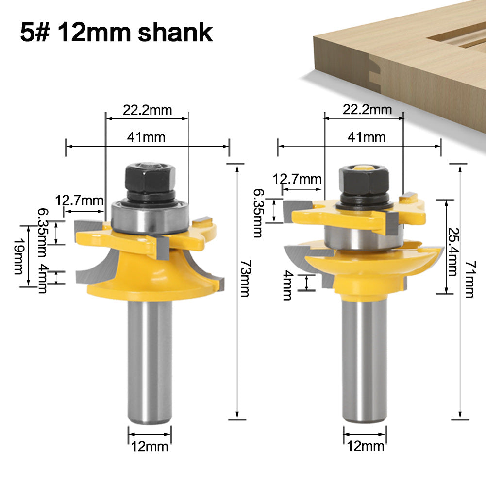 12 handle 1/2 handle 2-piece set of tenon knives Woodworking knives Cabinet door panel knives, door and window tenon knives Large family West tenon knives