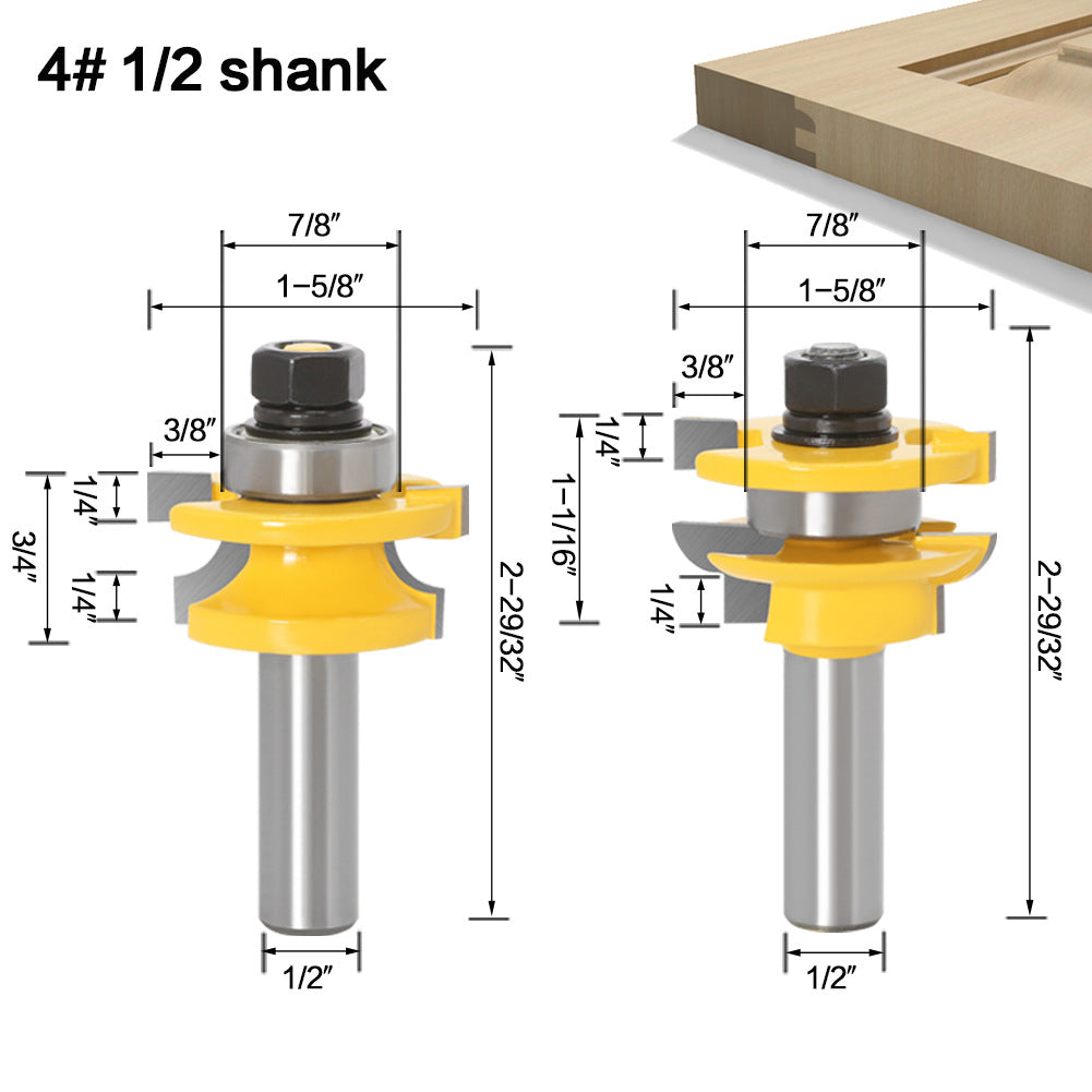 12 handle 1/2 handle 2-piece set of tenon knives Woodworking knives Cabinet door panel knives, door and window tenon knives Large family West tenon knives