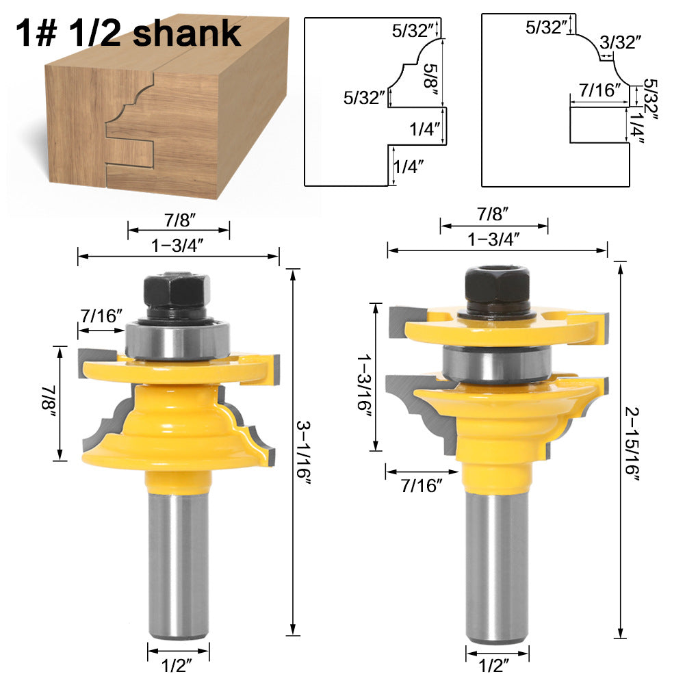 12 handle 1/2 handle 2-piece set of tenon knives Woodworking knives Cabinet door panel knives, door and window tenon knives Large family West tenon knives