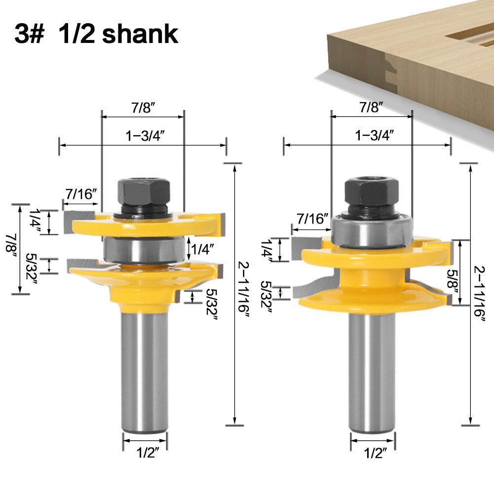 12 handle 1/2 handle 2-piece set of tenon knives Woodworking knives Cabinet door panel knives, door and window tenon knives Large family West tenon knives