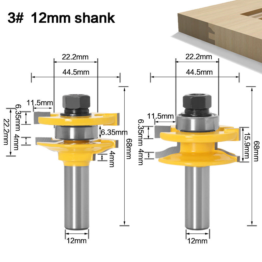 12 handle 1/2 handle 2-piece set of tenon knives Woodworking knives Cabinet door panel knives, door and window tenon knives Large family West tenon knives