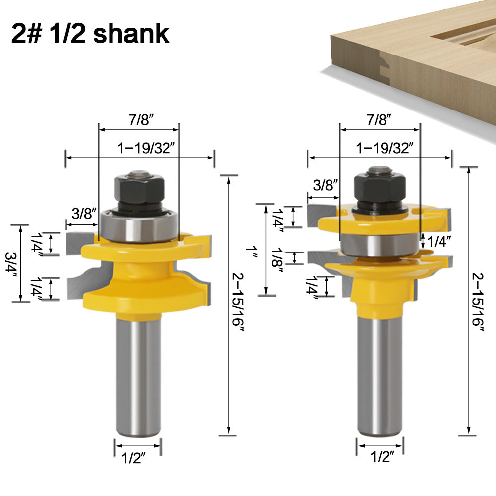 12 handle 1/2 handle 2-piece set of tenon knives Woodworking knives Cabinet door panel knives, door and window tenon knives Large family West tenon knives