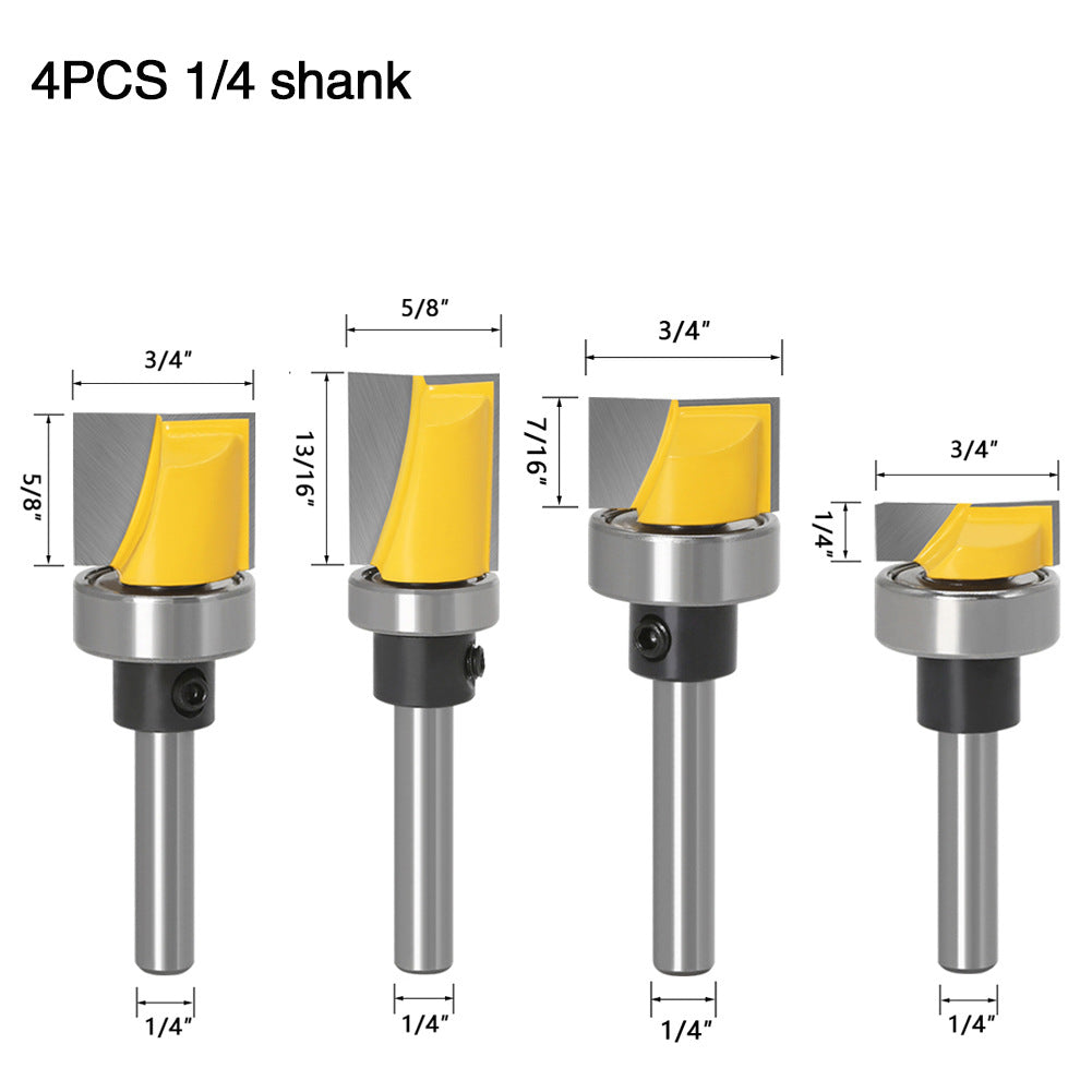 4-Piece imitation bottom cleaning knife Large diameter slotting knife Scraper bottom knife Grooving knife Edge trimming machine tool head Woodworking milling cutter