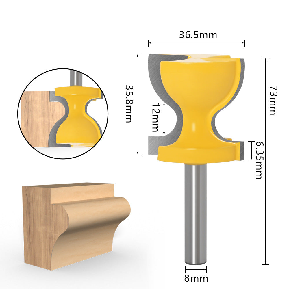 8 handle handle household edge knife woodworking engraving machine tool chair stool milling cutter engraving machine wood milling cutter