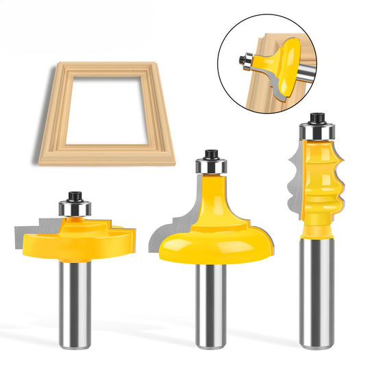 3-Piece photo frame cutter woodworking milling cutter set panel cutter European photo frame line cutter classical line cutter